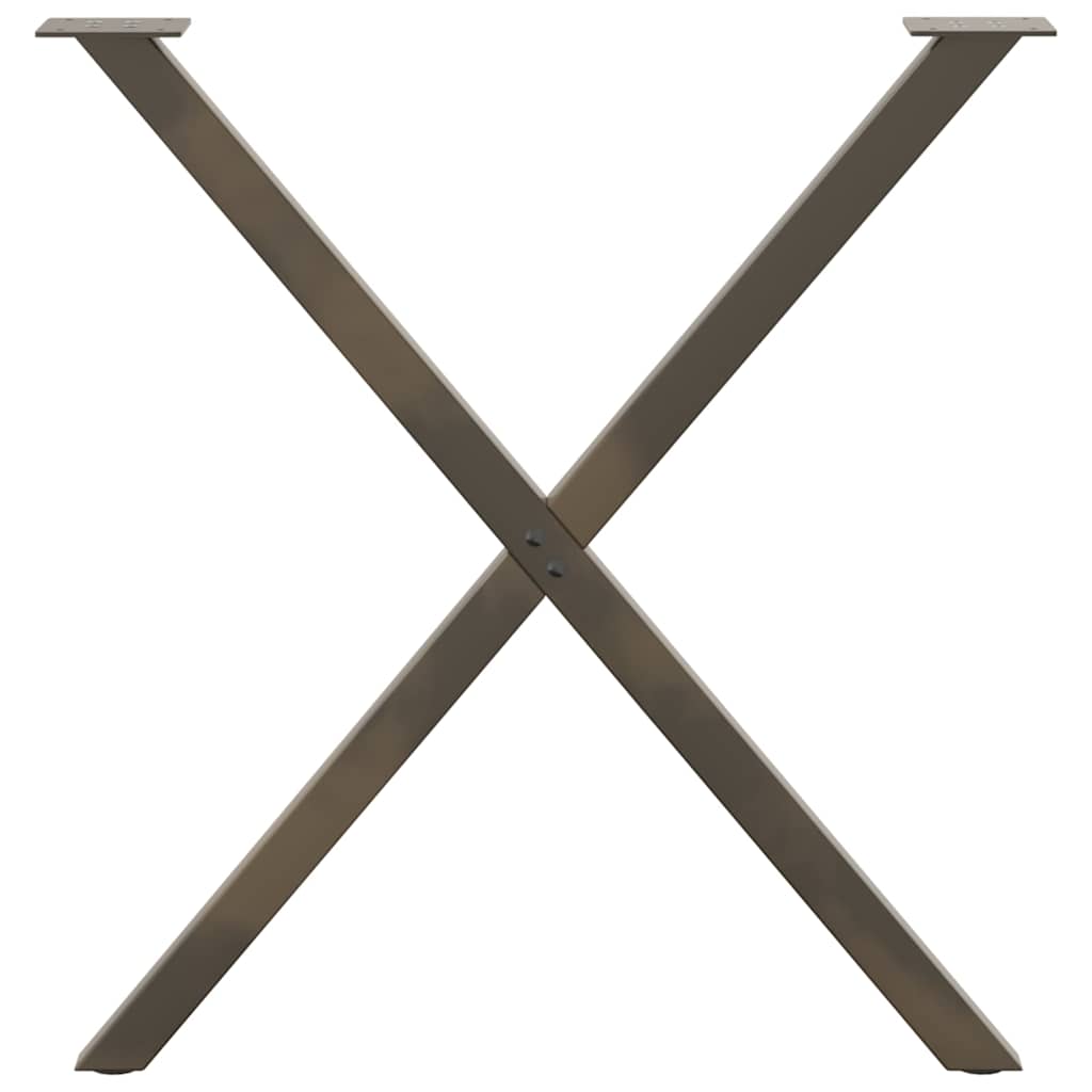 Gambe per tavolo da pranzo forma X 2 pz naturale 80x(72-73) cm