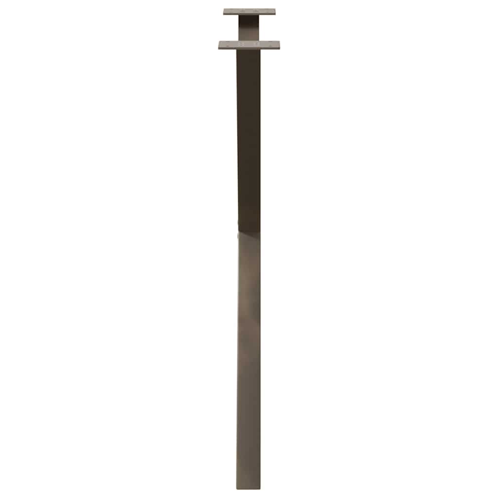 Gambe per tavolo da pranzo a forma di X 2 pz in acciaio naturale 80x(72-73) cm - homemem39
