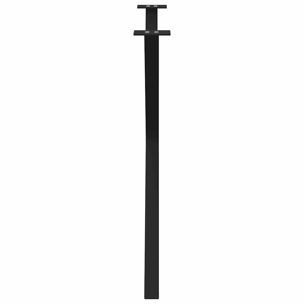 Gambe per tavolo da pranzo a forma di X 2 pz nere 90x(72-73) cm