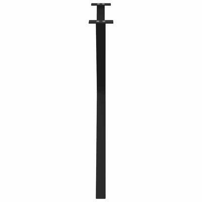 Gambe per tavolo da pranzo a forma di X 2 pz nere 90x(72-73) cm