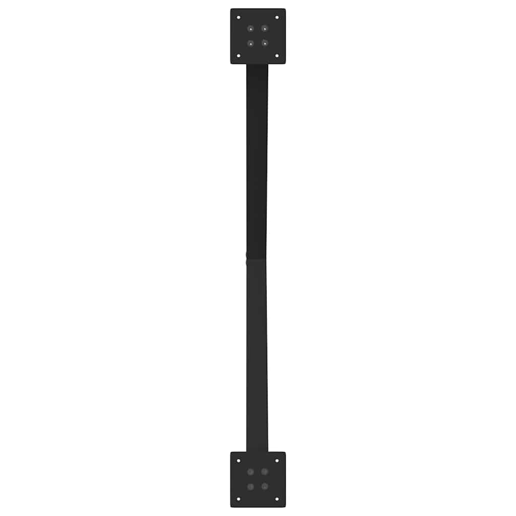Gambe per tavolo da pranzo a forma di X 2 pz nere 90x(72-73) cm