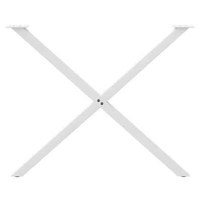 Gambe per tavolo da pranzo forma X 2 pz bianche 90x(72-73) cm