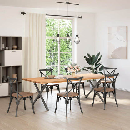 Gambe per tavolo da pranzo forma X 2 pz 90x(72-73)