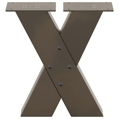 Gambe per Tavolino da Caffè forma X 2 pz Naturale 30x(30-31) cm