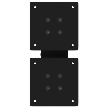 Gambe per Tavolino da Caffè a Forma di X 2 pz Nere 40x(30-31) cm Acciaio