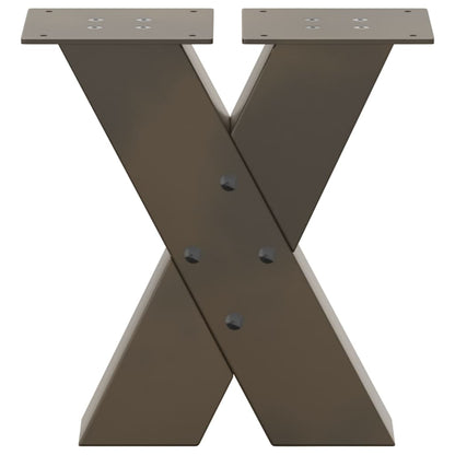 Gambe per Tavolino da Caffè forma X 2 pz Naturale 40x(30-31) cm