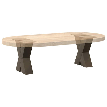 Gambe per Tavolino da Caffè forma X 2 pz Naturale 40x(30-31) cm