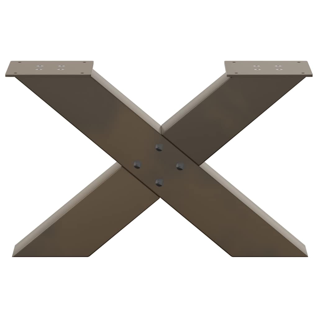 Gambe per Tavolino da Caffè forma X 2 pz Naturale 60x(30-31) cm
