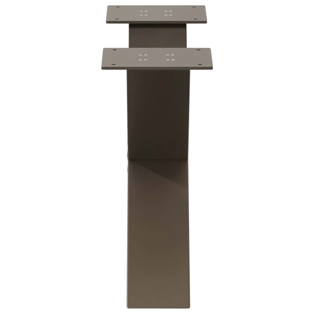 Gambe per Tavolino da Caffè a Forma di X 2 pz Acciaio Naturale 60x(30-31) cm Acciaio - homemem39