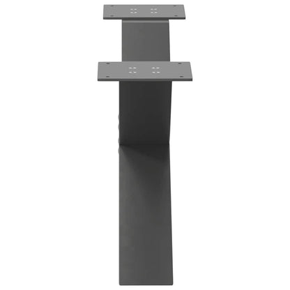 Gambe per Tavolino da Caffè forma X 2 pz Antracite 70x(30-31)cm