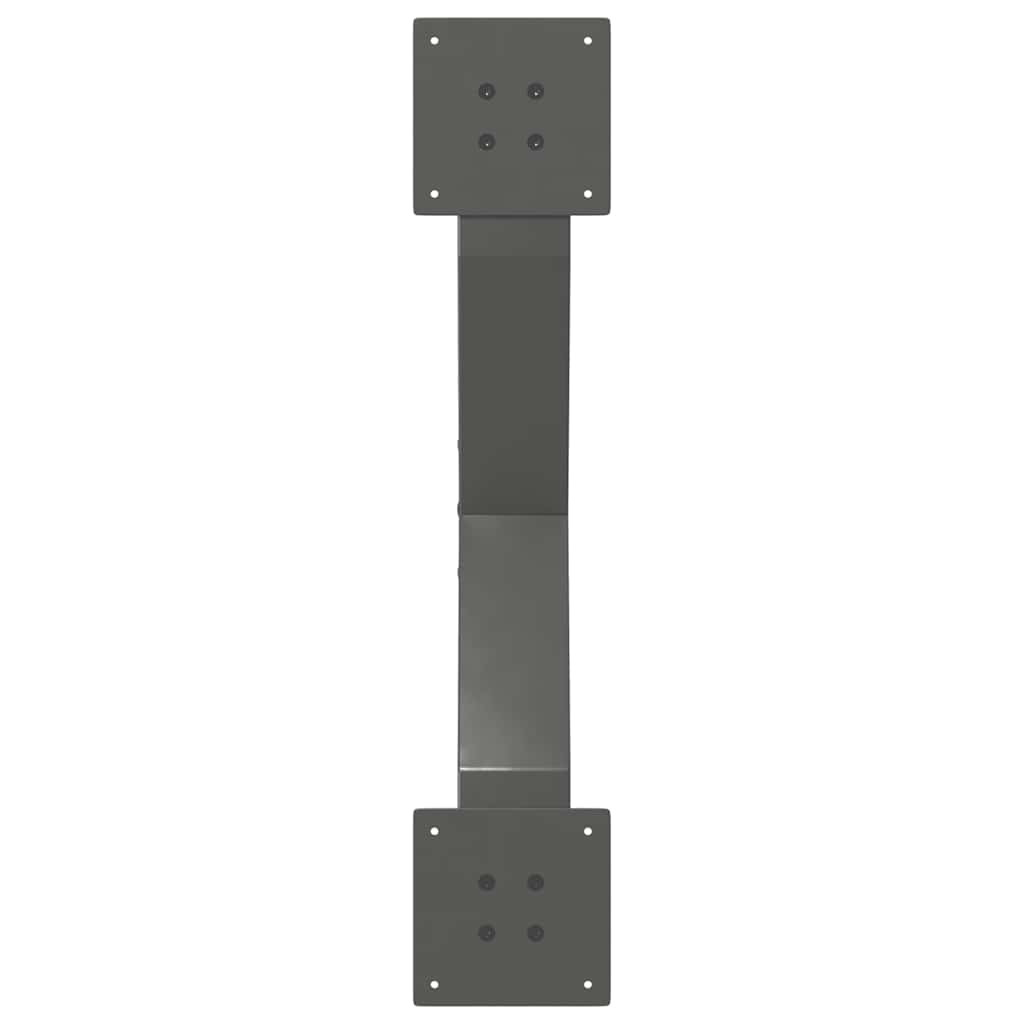 Gambe per Tavolino da Caffè forma X 2 pz Antracite 70x(30-31)cm