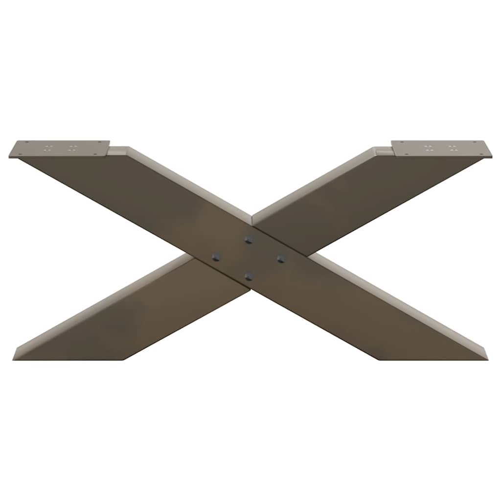 Gambe per Tavolino da Caffè forma X 2 pz Naturale 70x(30-31) cm