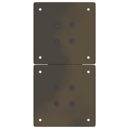 Gambe per Tavolino da Caffè forma X 2 pz Naturale 28x(42-43) cm