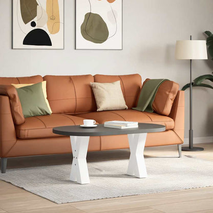 Gambe per Tavolino da Caffè forma X 2 pz Bianche 38x(42-43) cm