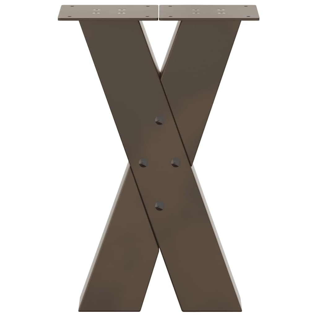 Gambe per Tavolino da Caffè forma X 2 pz Naturale 38x(42-43) cm