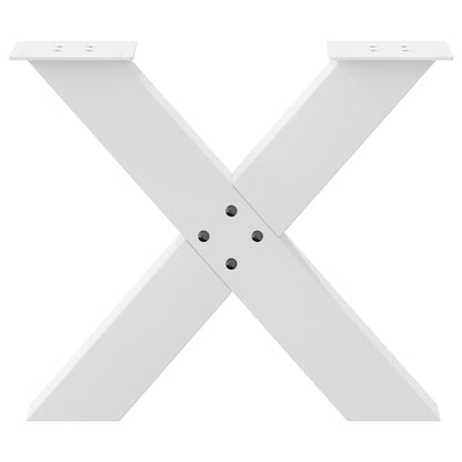 Gambe per Tavolino da Caffè forma X 2 pz Bianche 50x(42-43) cm