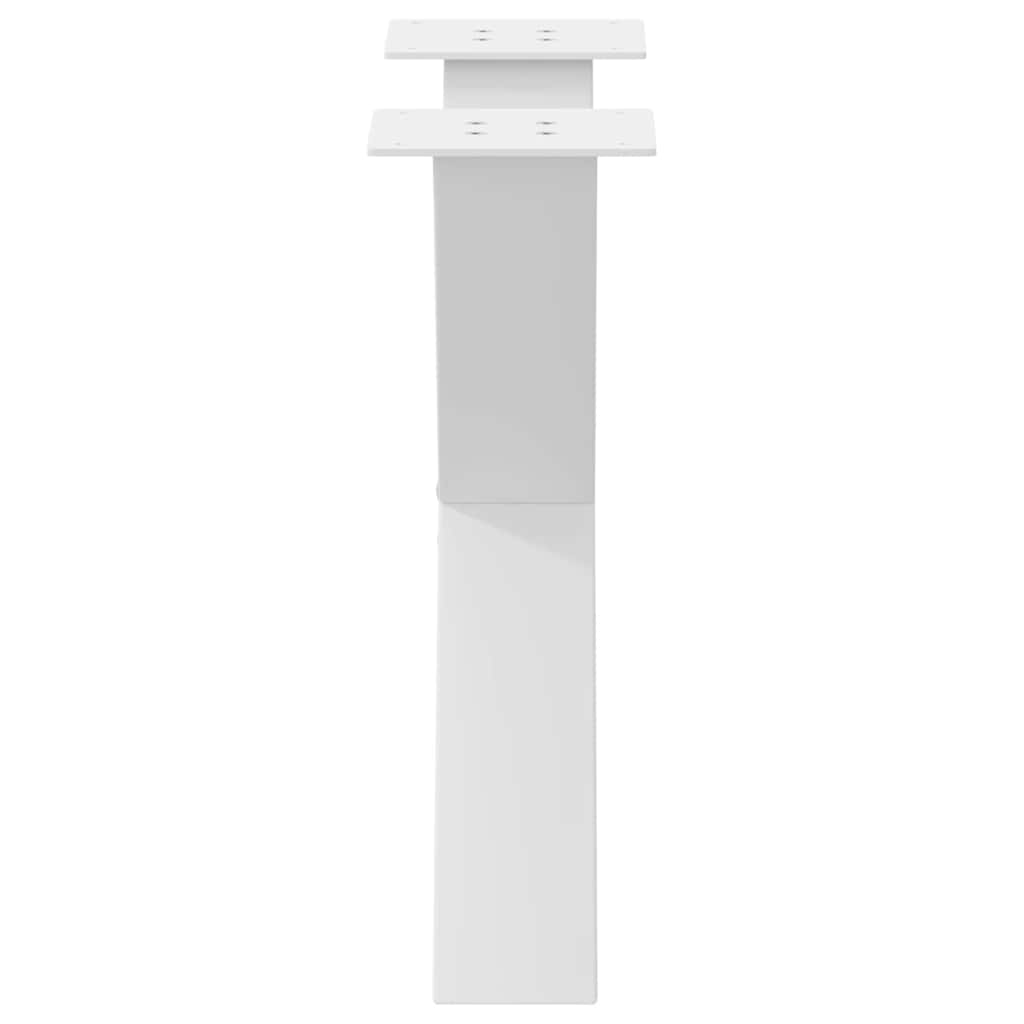 Gambe per Tavolino da Caffè forma X 2 pz Bianche 50x(42-43) cm
