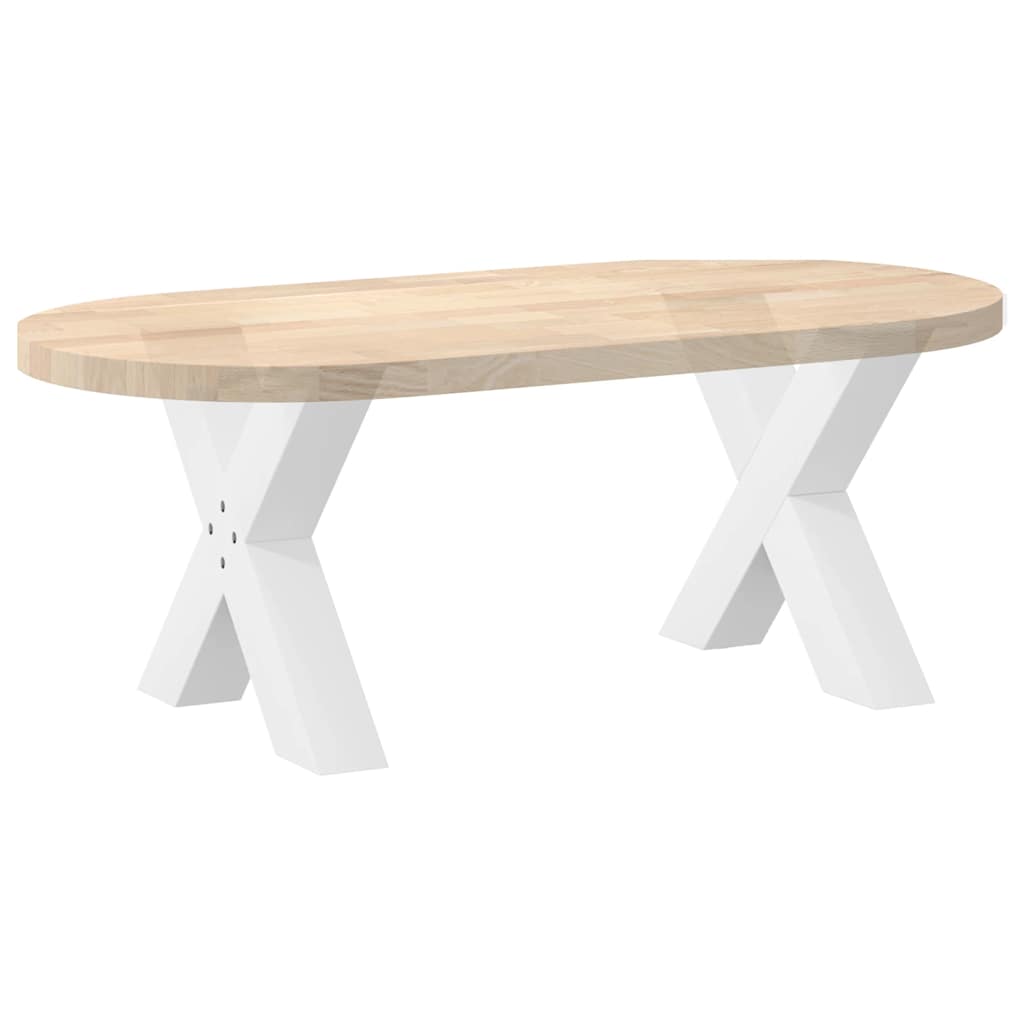 Gambe per Tavolino da Caffè forma X 2 pz Bianche 50x(42-43) cm