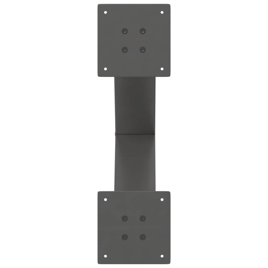 Gambe per Tavolino da Caffè a Forma di X 2 pz Antracite 50x(42-43) cm Acciaio