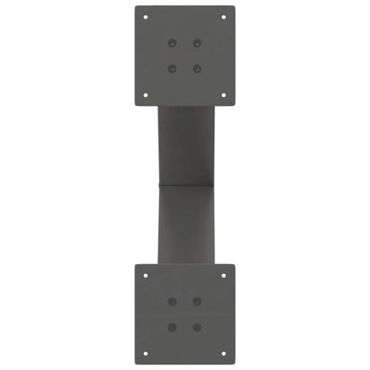 Gambe per Tavolino da Caffè a Forma di X 2 pz Antracite 50x(42-43) cm Acciaio
