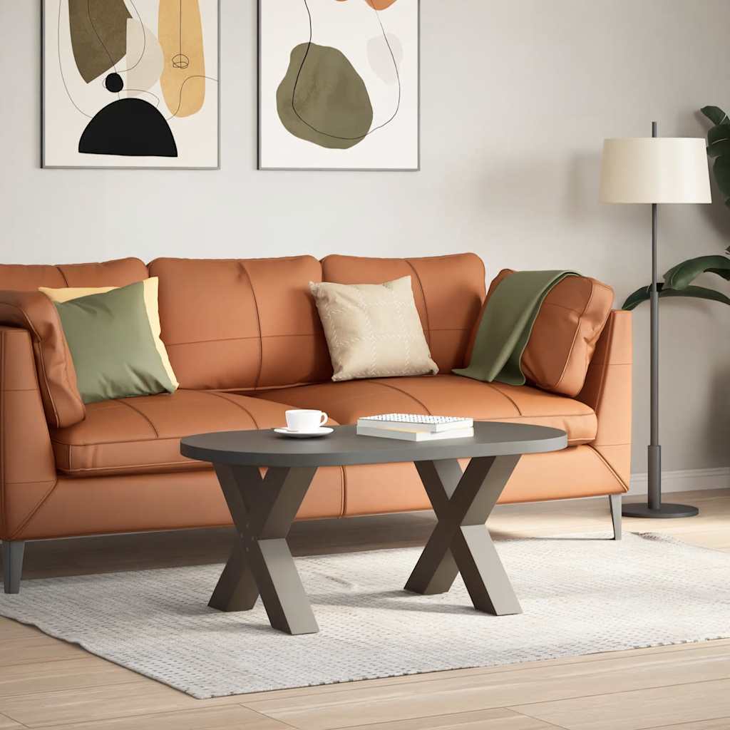 Gambe per Tavolino da Caffè forma X 2 pz Naturale 50x(42-43) cm