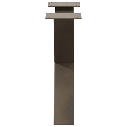 Gambe per Tavolino da Caffè a Forma di X 2 pz Acciaio Naturale 50x(42-43) cm Acciaio - homemem39