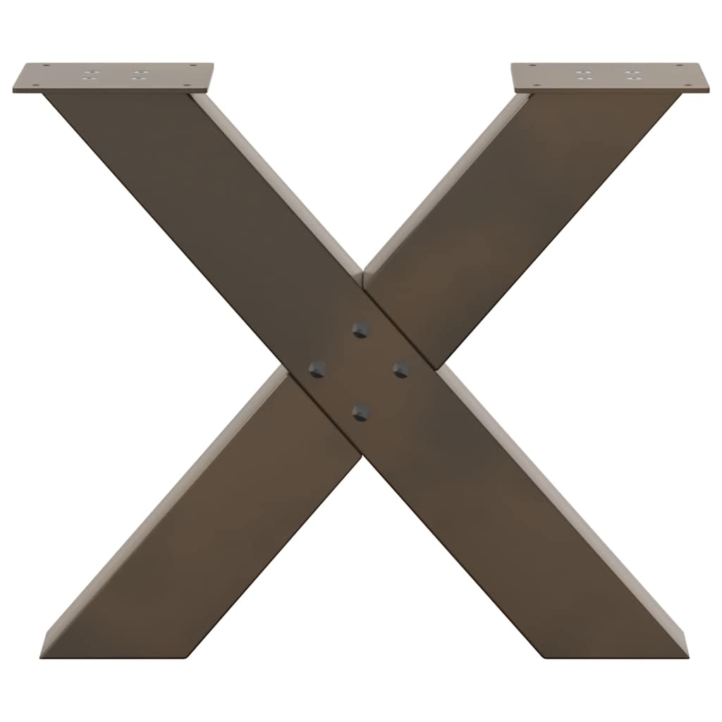 Gambe per Tavolino da Caffè forma X 2 pz Naturale 60x(42-43) cm