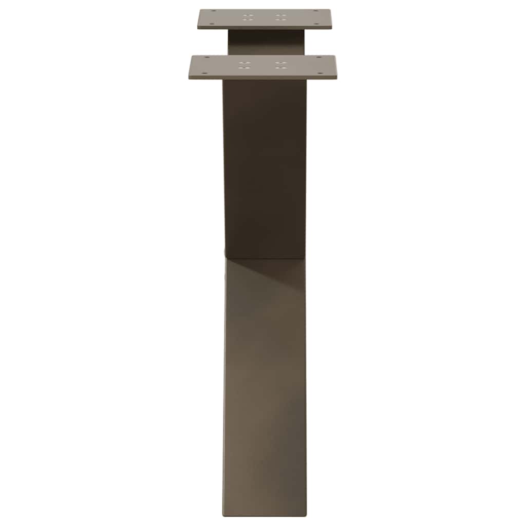 Gambe per Tavolino da Caffè a Forma di X 2 pz Acciaio Naturale 60x(42-43) cm Acciaio - homemem39