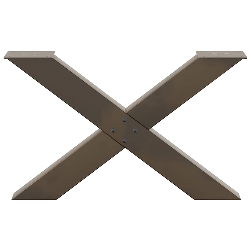 Gambe per Tavolino da Caffè forma X 2 pz Naturale 70x(42-43) cm