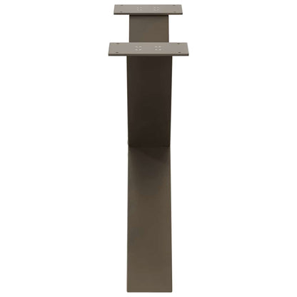 Gambe per Tavolino da Caffè forma X 2 pz Naturale 70x(42-43) cm