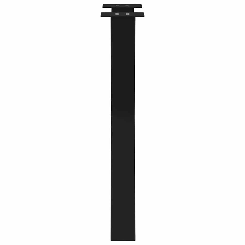 Gambe per tavolo da pranzo a forma di X 2 pz nere 50x(72-73) cm