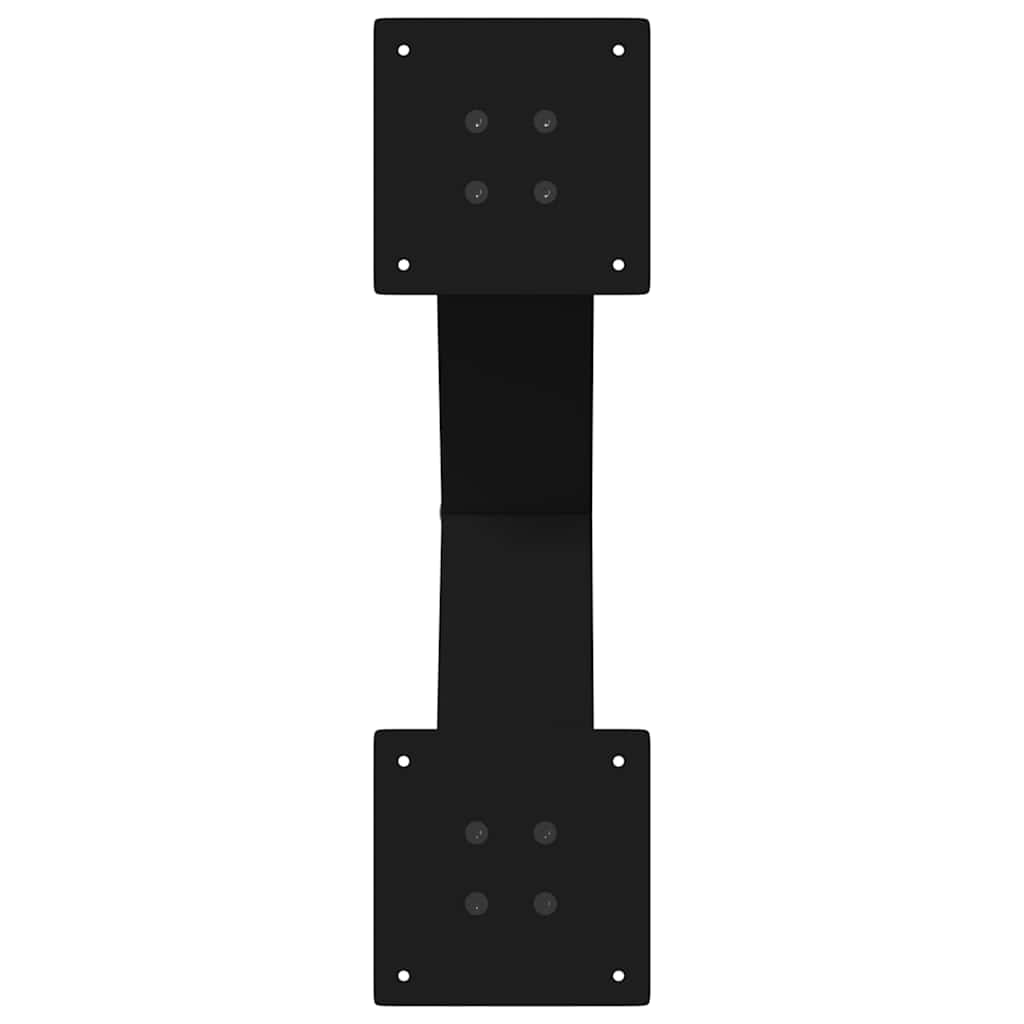 Gambe per tavolo da pranzo a forma di X 2 pz nere 50x(72-73) cm