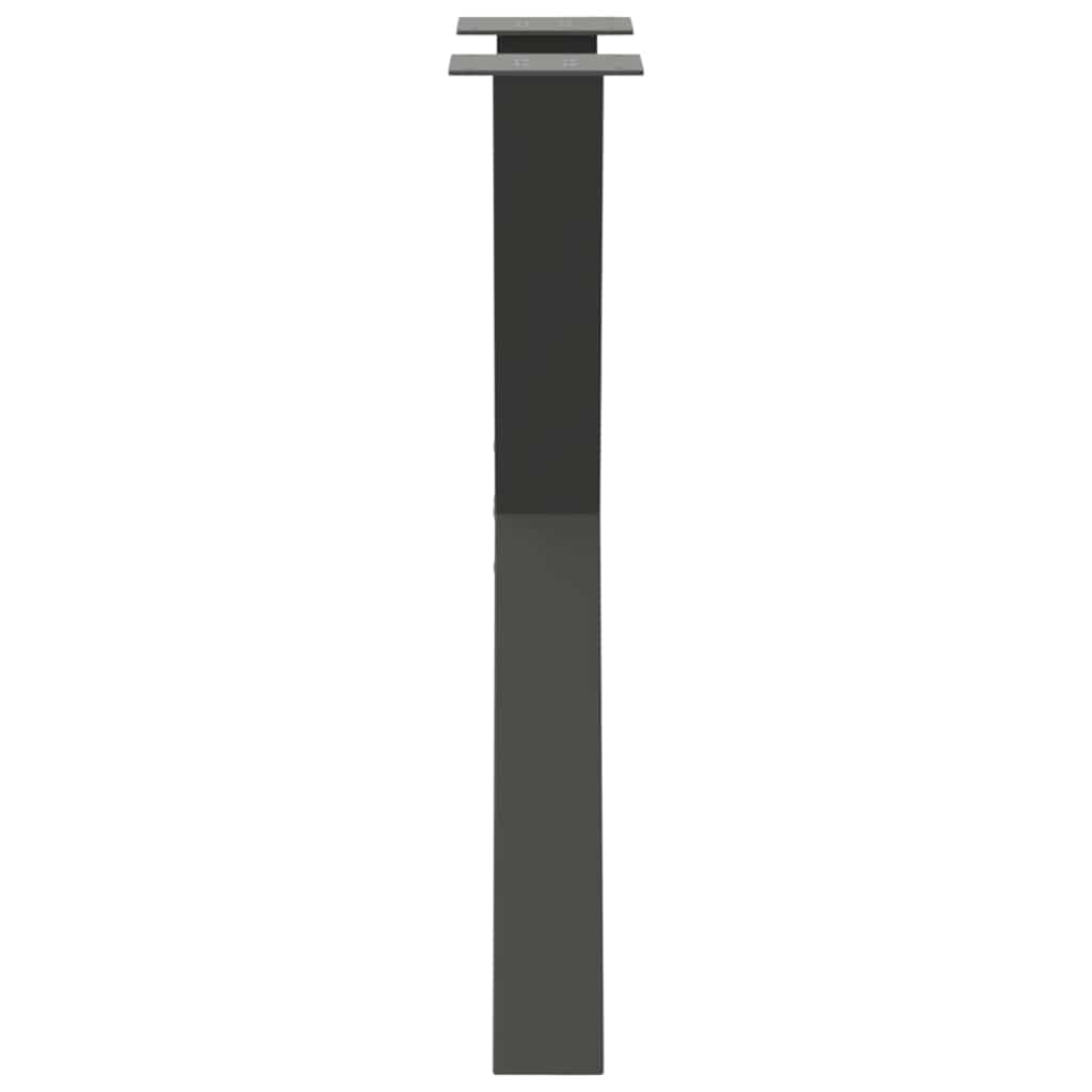Gambe per tavolo da pranzo forma X 2 pz Antracite 50x(72-73) cm