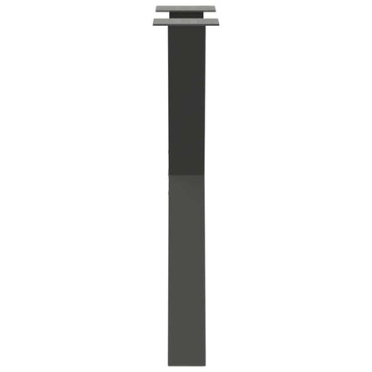 Gambe per tavolo da pranzo forma X 2 pz Antracite 50x(72-73) cm