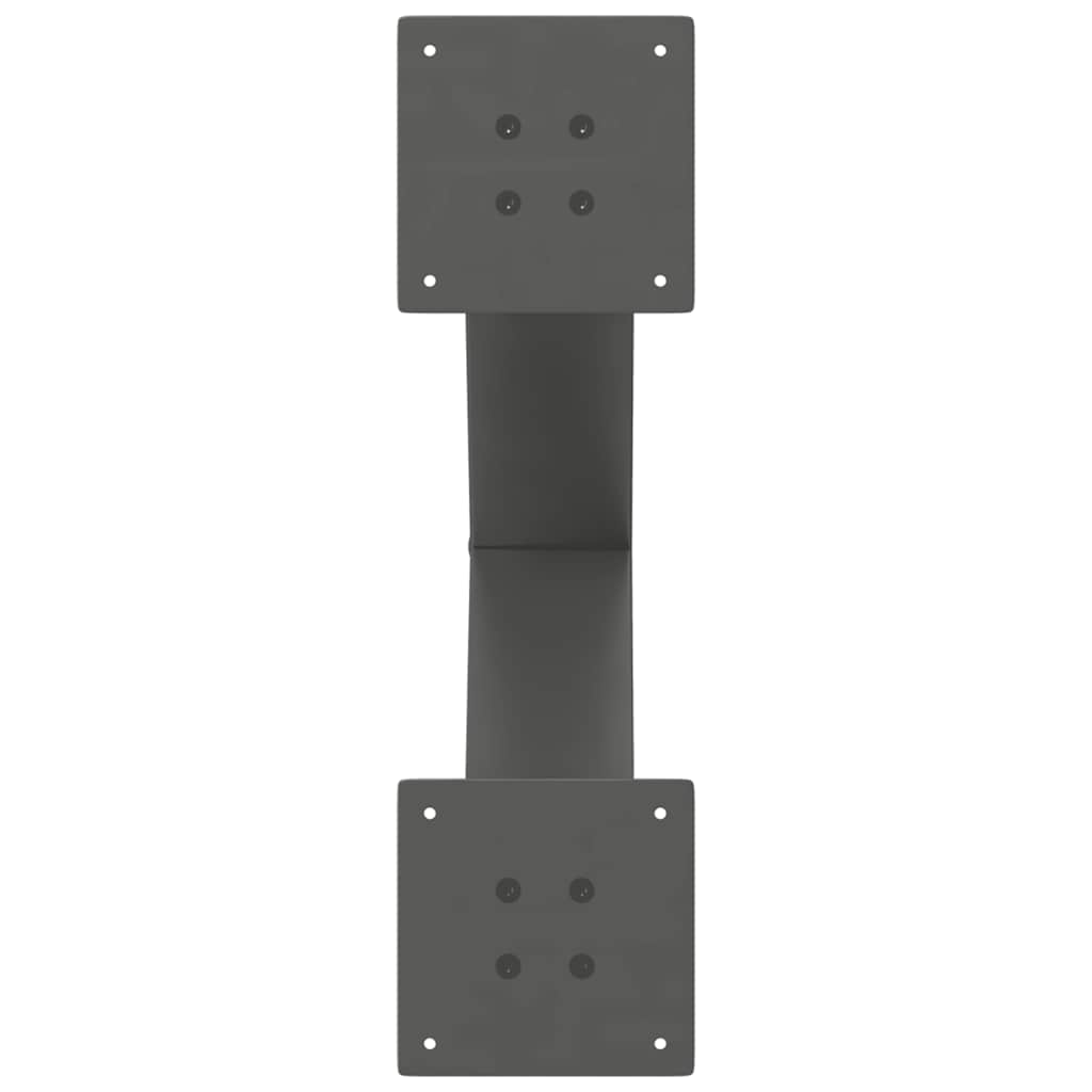 Gambe per tavolo da pranzo forma X 2 pz Antracite 50x(72-73) cm