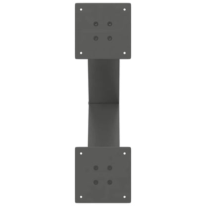 Gambe per tavolo da pranzo forma X 2 pz Antracite 50x(72-73) cm