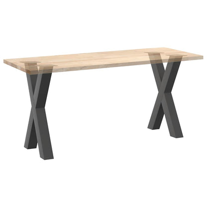 Gambe per tavolo da pranzo forma X 2 pz Antracite 50x(72-73) cm