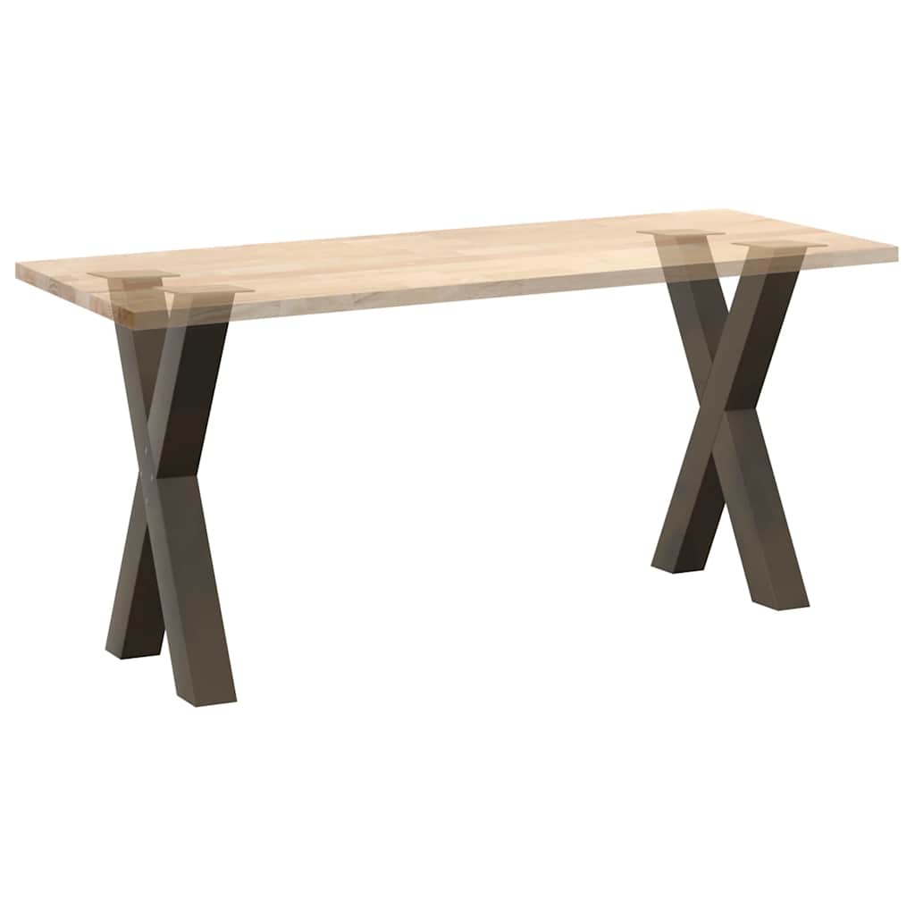 Gambe per tavolo da pranzo forma X 2 pz naturale 50x(72-73) cm