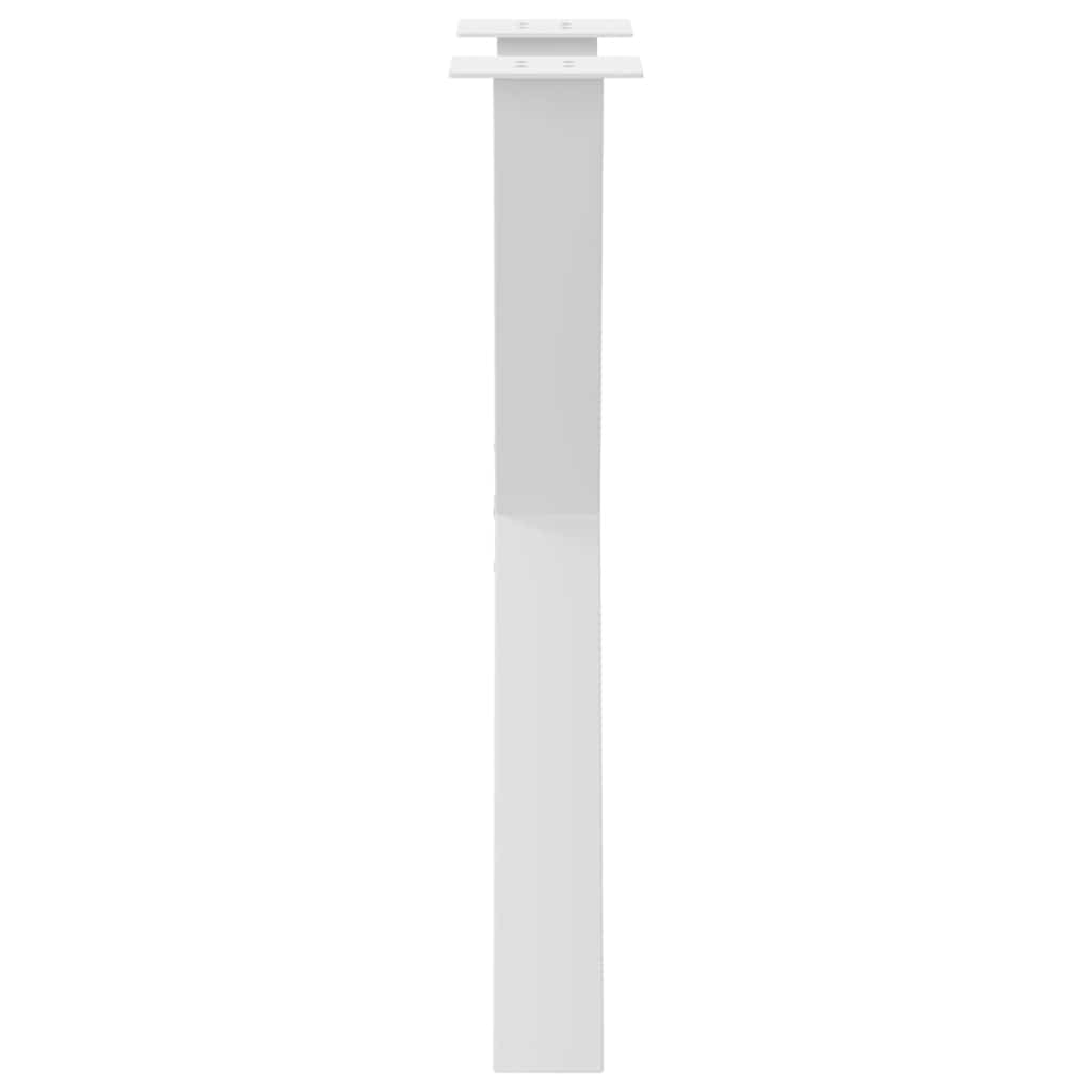 Gambe per tavolo da pranzo forma X 2 pz bianche 60x(72-73) cm