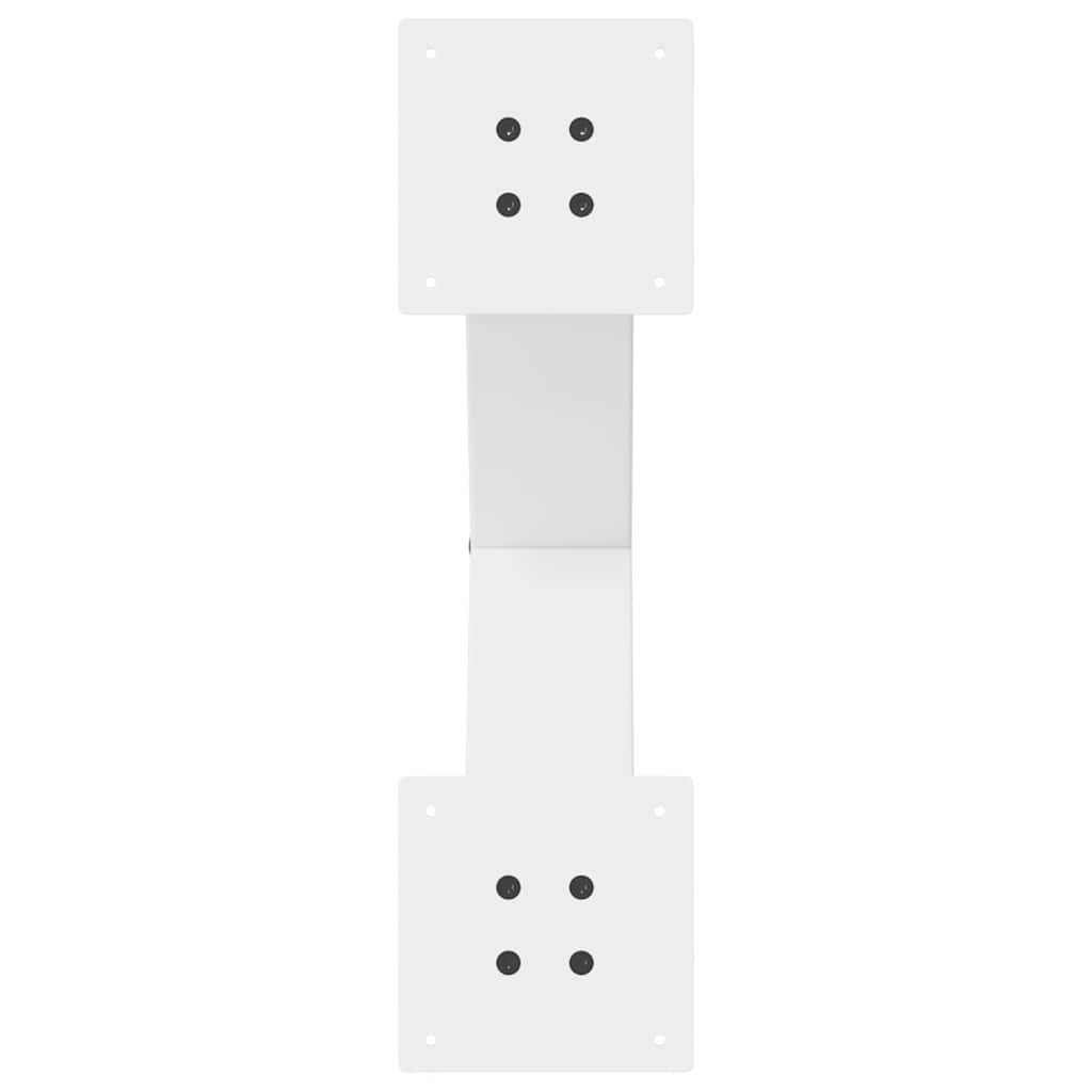 Gambe per tavolo da pranzo forma X 2 pz bianche 60x(72-73) cm