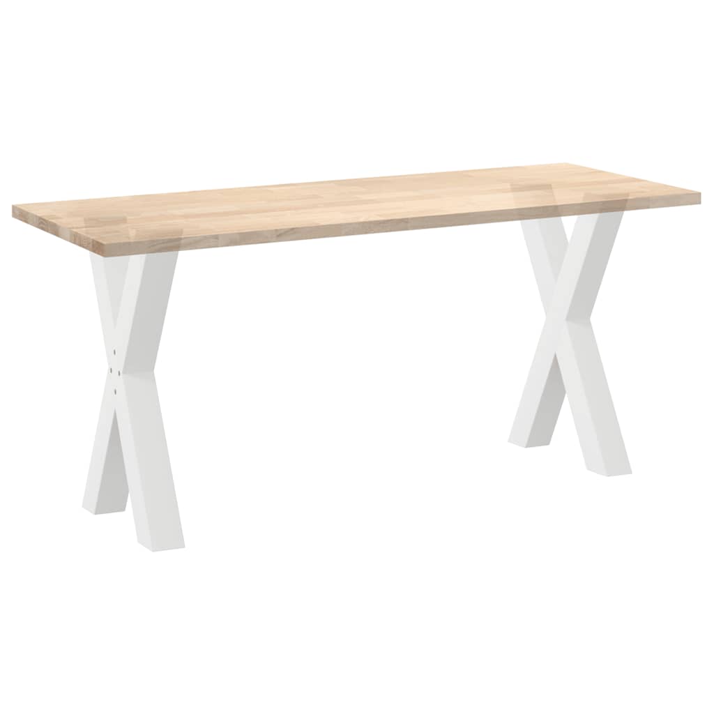 Gambe per tavolo da pranzo forma X 2 pz bianche 60x(72-73) cm