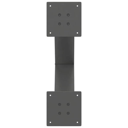 Gambe per tavolo da pranzo forma X 2 pz Antracite 60x(72-73) cm