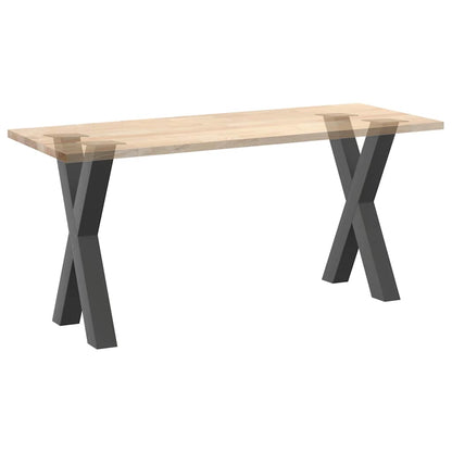 Gambe per tavolo da pranzo forma X 2 pz Antracite 60x(72-73) cm