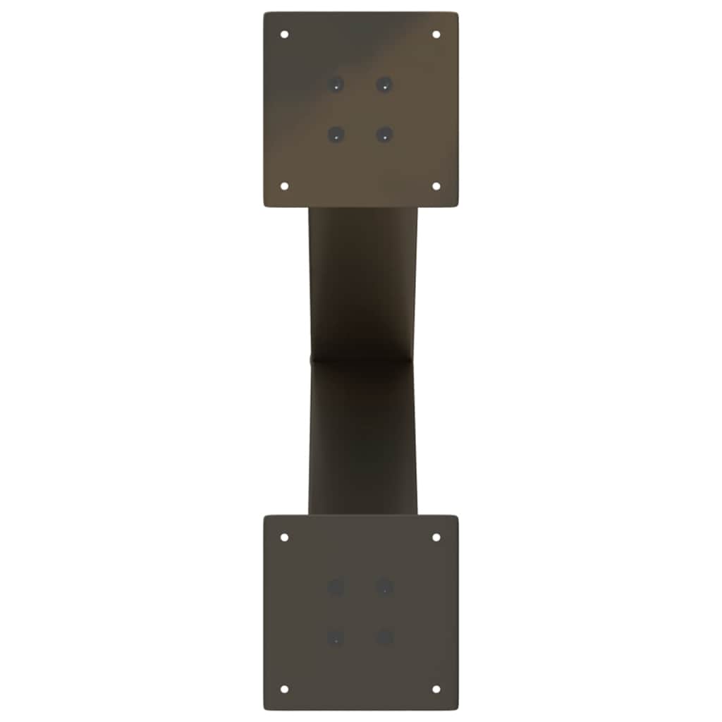 Gambe per tavolo da pranzo forma X 2 pz naturale 60x(72-73) cm