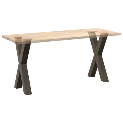 Gambe per tavolo da pranzo forma X 2 pz naturale 60x(72-73) cm