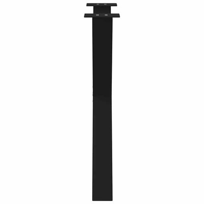Gambe per tavolo da pranzo a forma di X 2 pz nere 80x(72-73) cm