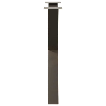 Gambe per tavolo da pranzo a forma di X 2 pz in acciaio naturale 80x(72-73) cm - homemem39