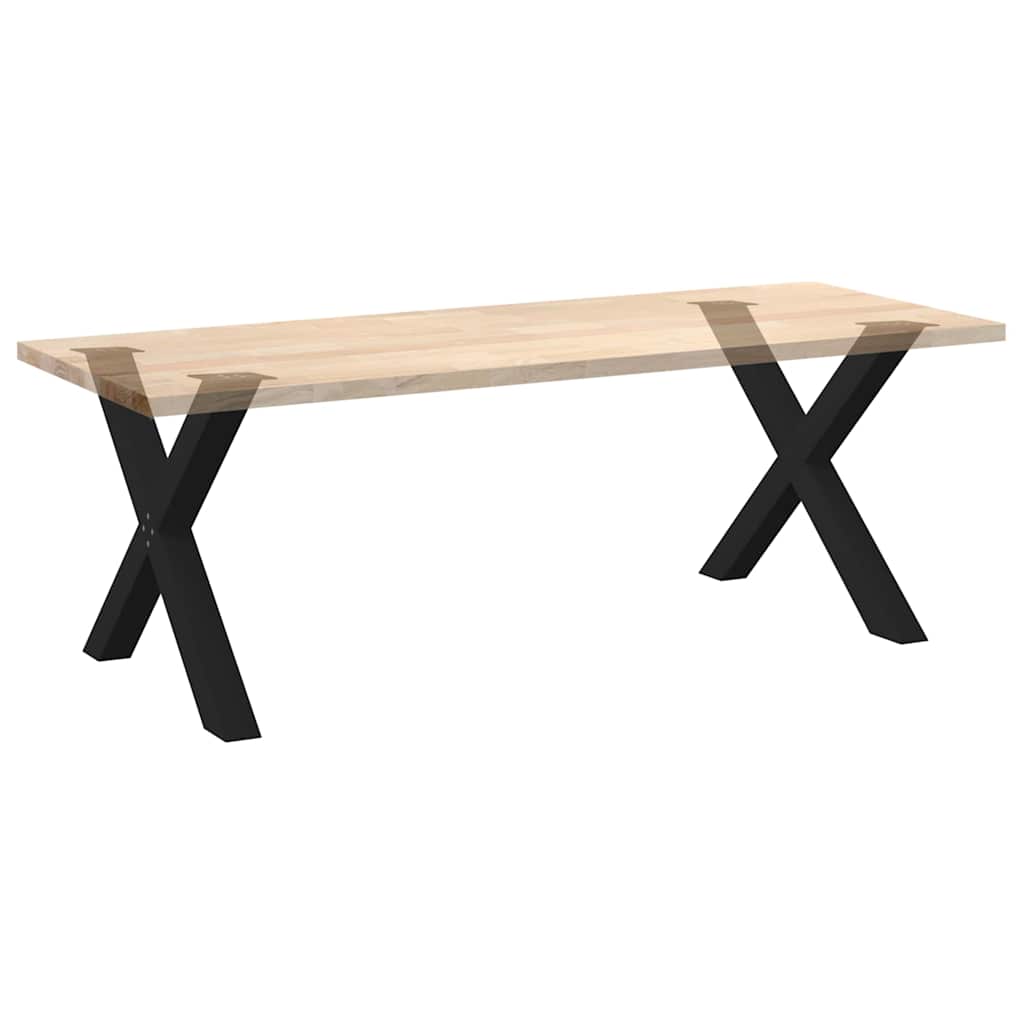 Gambe per tavolo da pranzo a forma di X 2 pz nere 90x(72-73)