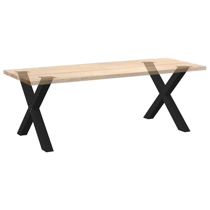 Gambe per tavolo da pranzo a forma di X 2 pz nere 90x(72-73)