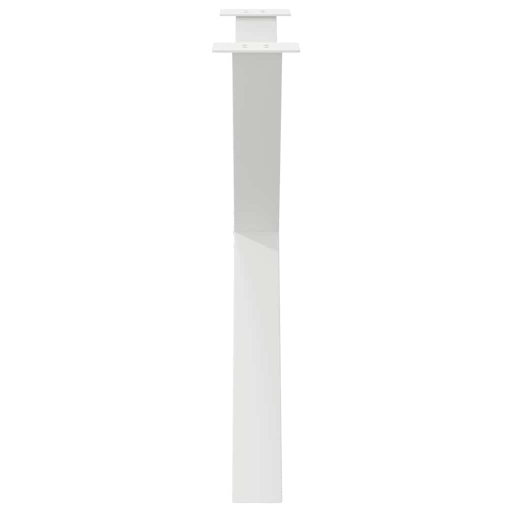 Gambe per tavolo da pranzo forma X 2 pz bianche 90x(72-73) cm